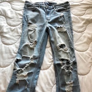 Hollister High Rise Distress Jeans
